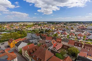 View Over The City Prints: Small town Waren, Mueritz, view from tower St