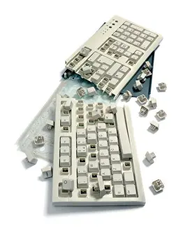 Destroy Prints: Smashed computer keyboard