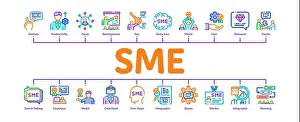 Infograph Prints: Sme Business Company Minimal Infographic Banner Vector