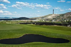 Polluting Prints: Smelter stack as seen from Old Works Golf Course in Anaconda, Montana