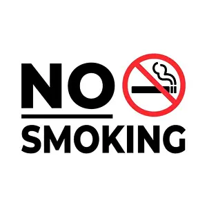 Prohibited Prints: No smoking sign, Smoking not allowed isolated on white background