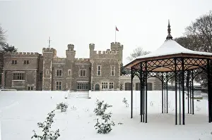 Parties Prints: snow covered Whitstable Castle Gardens