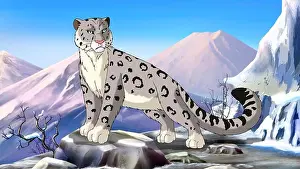 Wildcat Prints: Snow Leopard in the Asian mountains