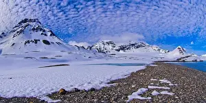 North Pole Prints: Snowcapped Mountains and Beach