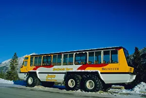 Columbia Prints: Snowcoach tour bus
