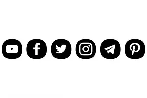 Youtube Prints: Social media icons. - stock vector editorial. Vector illustration