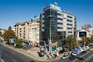 Urban View Prints: Sofia center, capital of Bulgaria, Balkan Peninsula