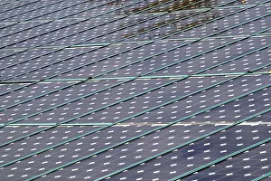 Alternative Energy Prints: Solar panel array at the Centre for Alternative Technology Machynlleth Powys Mid Wales UK