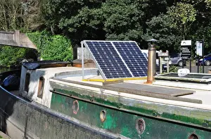 Solar Panels Prints: Solar panels on a barge