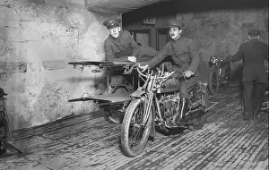 Ghiv Prints: Soldiers on Motorcycle Ambulance at Hero Land Bazaar