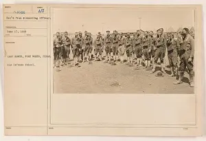Soldiers training at the Gas Defense School at Camp Bowie in Fort Worth, Texas