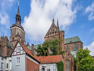 Mecklenburg Vorpommern Prints: the solid red brick steeple St