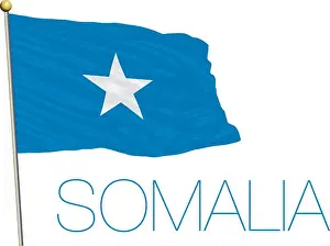 Somalia Prints: Somalia official flag, vector illustration