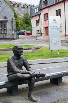 Highlands Prints: The Sore Feet statue by David A Annand at the end of the West Highland Way in Fort William