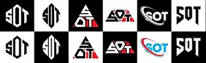 SOT letter logo design in six style