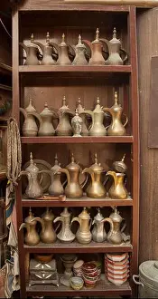 Middle Eastern Prints: Souk Waquif, Doha, Qatar, tourist souvenirs & fancy goods on sale