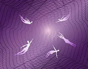 Soul Prints: Souls fly to heaven. Soul ascension in heavenly light
