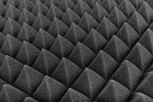 Synthetic Prints: Sound proof Acoustic black gray foam absorbing