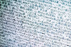 Schrift Prints: source code, matrix