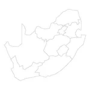 Entity Prints: South Africa political map of administrative divisions