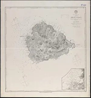 South Atlantic Prints: South Atlantic Ocean, Island of Ascension : republication of British Admiralty chart no