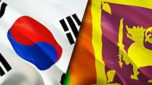 Travel Background Prints: South Korea and Sri Lanka flags