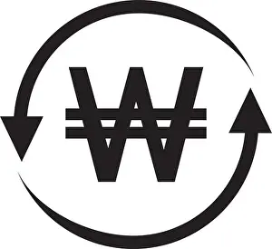 Jackpot Prints: South Korean Won symbol icon Vector