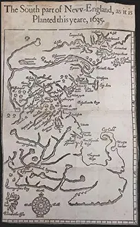 Cape Cod Prints: The south part of New England, as it is planted this yeare, 1635