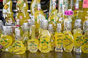 Sorrento Prints: Souvenir Miniature Bottles of Limoncello, Island of Capri, Italy