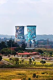 Johannesburg Prints: Soweto Towers at Orlando Power Station, Johannesburg, South Africa