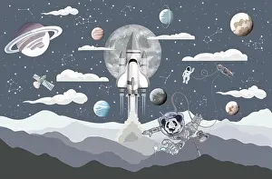 Milky Way Prints: space adventure on shuttle to the stars