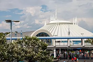 Cloud Sky Prints: The Space Mountain Futuristic building in Tomorrowland