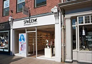 Haircare Prints: Space NK shop store exterior in the town city centre York North Yorkshire England UK United Kingdom GB Great Britain