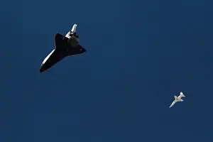 Gliding Prints: Space Shuttle Columbia (STS-1) Landing Glide