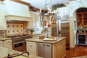 Home Ownership Prints: Spacious kitchen interior in Texas, USA 2002