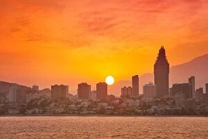 Images Dated 6th October 2016: Spain - Benidorm skyline at sunset time