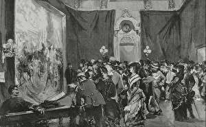 Contemplate Prints: Spain, Madrid. Exhibition of the painting by the Spanish painter Francisco Pradilla (1848-1921)