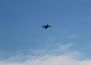 Airbus Prints: Spanish air Force Airbus A400M Atlas turboprop military transport aircraft overflying Santander Cantabria Spain