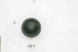Canon Prints: Spanish canonball embedded in the wall of the St Bavo Church in Haarlem