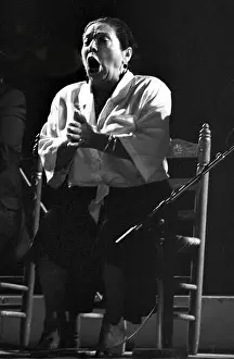Flamenco Prints: The spanish flamenco singer Adela La Chaqueta