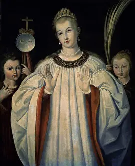 Malaga Prints: Spanish school. St Lucy. Santa Lucia