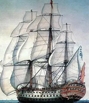 Fate Prints: The Spanish warship Holy Trinity (Santísima Trinidad)