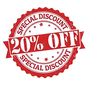 Guarantee Prints: Special discount 20% off stamp