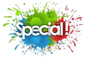 Shop Sign Prints: special word in splash's background