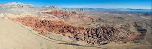 Spectacular rock formations are found in Red Rock Canyon State Park just outside of Las Vegas, Nevada. This is a national conservation area