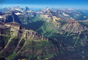 Spectacular View From a the Top of Mt Cleveland in Glacier National Park in Montana