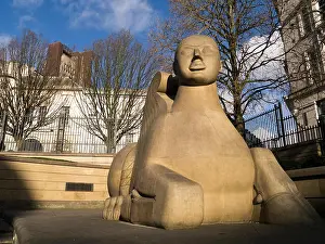Birmingham Prints: sphinx in Victoria Square, Birmingham