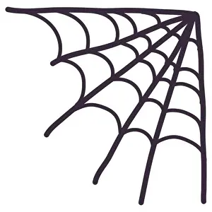 Spider corner cobweb icon. Cartoon vector illustration. Halloween holiday creepy decoration elements