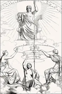 Fate Prints: The spindle of Ananke, the beginning of the cosmos, Timaios, Platon