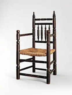 Stool Prints: Spindle-back armchair. Culture: American